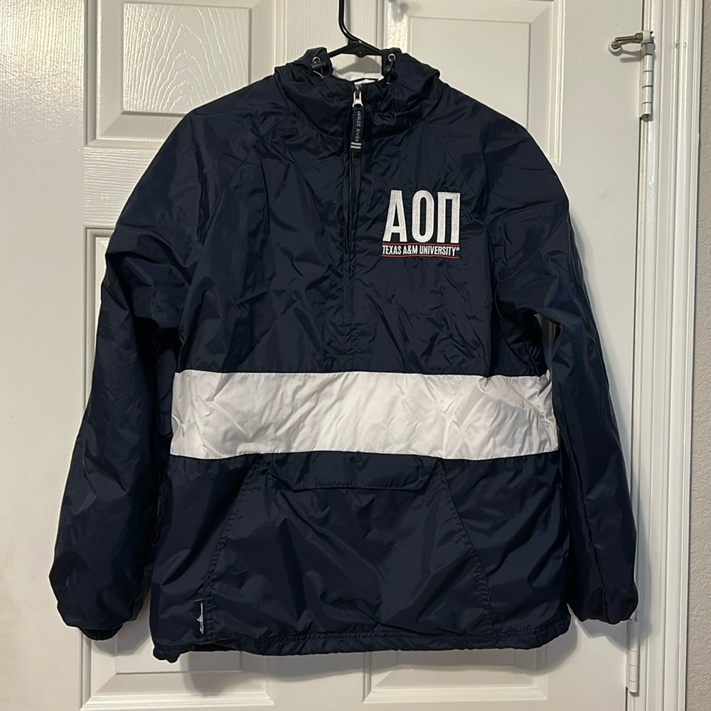 AOII Texas A&M University Sorority Rain Jacket Charles River Apparel Size S